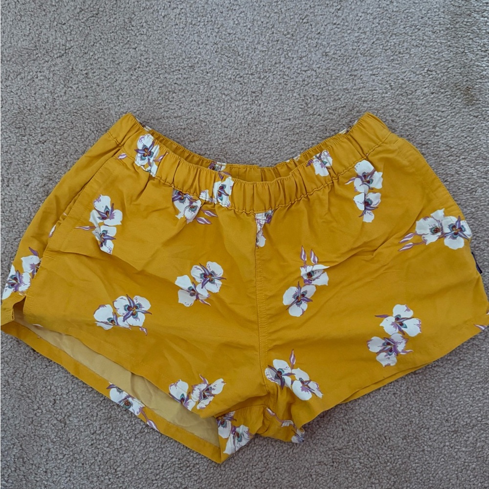 Patagonia Yellow Floral Shorts